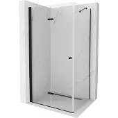Mexen Lima opvouwbare douchecabine 100 x 120 cm, transparant, zwart - 856-100-120-70-00