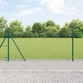 Syfax Euro-hek met betonnen voetstuk 10 x 1 m PVC-Coated Staal Groen