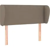 vidaXL Hoofdbord met randen 103x23x78/88 cm stof taupe