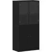 Syfax Hoge kast Zwart Eiken 68 x 37 x 142 cm