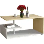 VCM MalisoM salontafel eik decor, wit.
