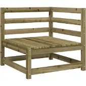 vidaXL Tuinhoekbank 70x70x67 cm geïmpregneerd grenenhout