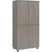 Syfax Kledingkast HAMAR 89x50x180 cm massief grenenhout lichtgrijs