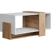 Vicco Aven Salontafel – 91.8 x 49 cm Eik wit/goud