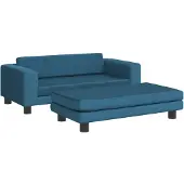 Syfax Hondenmand met verlengstuk 100x50x30 cm fluweel blauw