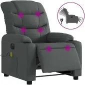 Sonstiges Massagestoel elektrisch verstelbaar stof donkergrijs