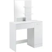 En.casa Kaptafel Krugersdorp met spiegel 137,5x90x38 cm wit