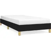 vidaXL Bedframe zonder matras 100x200 cm stof zwart