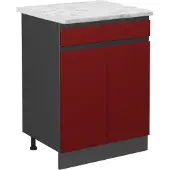 Vicco R-Line Keukenonderkast – 60 cm AP Marmer Rood