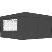 Syfax Partytent met zijwanden professioneel 90 g/m² 4x4 m antraciet
