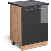Vicco R-Line Keukenonderkast – 60 cm, WB Antraciet Antraciet Hoogglans