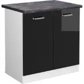 Vicco R-Line Wastafelkast – 80 cm, WB Antraciet Zwart hoogglans