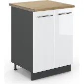 Vicco Fame-Line Keukenonderkast – 60 cm, WB Eik Wit Hoogglans