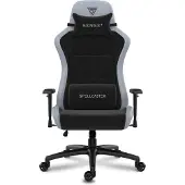 Sense7 Spellcaster FUKU XL PU - Gamingstoel - Belastbaar tot 160 kg - Stof & Eco-leer - Bureaustoel - Ergonomische Stoel - Max. 190 cm - Zwart en grijs
