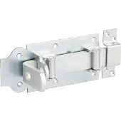 Alberts 118563 rol-sluitgrendel | recht, met platte greep en bevestigde lus | galvanisch verzinkt, gechromateerd | plaat 180 x 80 mm
