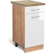Vicco R-Line Keukenonderkast – 40 cm, WB Eik Wit Hoogglans
