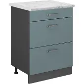 Vicco R-Line Keukenonderkast – 60 cm WB Marmer Blauw-grijs