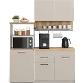 Vicco Egbert Eenpersoonskeuken – 160 cm met uitschuifbare tafel Grijs