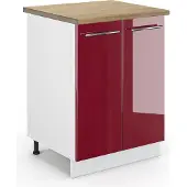 Vicco Fame-Line Keukenonderkast – 60 cm, WB Eik Bordeauxrode hoogglans