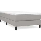 Syfax Boxspring met matras stof lichtgrijs 90x200 cm