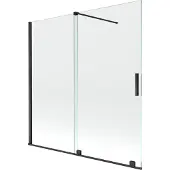 Mexen Velar badwand 2-delige schuifdeur 160 x 150 , transparant, zwart - 896-160-000-01-70