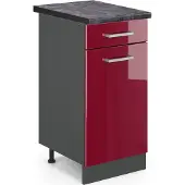 Vicco R-Line Keukenonderkast – 40 cm, WB Antraciet Rode hoogglans