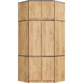 Akord Hoekkledingkast S100 met Opzetstuk / Furniture Factory / Craft Eik / 100 x 235 x 50 cm