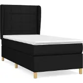 Syfax Boxspring met matras stof zwart 80x200 cm