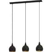 Eglo 97846 Roccaforte Hanglamp Staal Zwart/Goud - 3 x E27