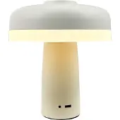 Dyberg Larsen LED-tafellamp Porter, dimbaar, wit / opaal, Woon-/ Eetkamer, metaal, Scandinavisch, LED tafellamp
