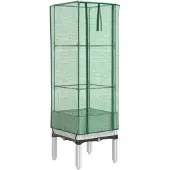 vidaXL Plantenbak verhoogd met kashoes 40x40x140 cm rattanlook