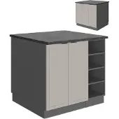 Vicco Fame-Line Keukeneiland – 90 cm zonder werkblad GrijsBeige
