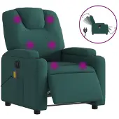 Syfax Massagestoel elektrisch verstelbaar stof donkergroen