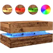 vidaXL Salontafel met LED-verlichting 90x50x40 cm oud houtkleurig