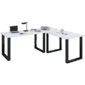 VCM Houten Bureau | Hoekbureau Plain | 130x130 | L Vorm Links of Rechts | Werktafel Plaat 50 cm Diep | Computertafel Kantoormeubilair - Lona U