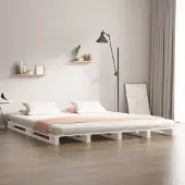 Prolenta Maison Exclusive - Palletbed, wit, 120x190 cm, massief grenenhout