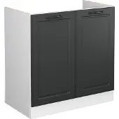 Vicco Wastafelkast R-Line Antraciet landhuis 80 cm zonder werkblad, Model 37236