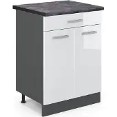 Vicco R-Line Keukenonderkast – 60 cm, WB Antraciet Wit Hoogglans