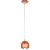 Eglo Rocamar hanglamp - E27 - 1 Lichts - Ø19 cm - glas - Koperkleurig