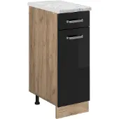 Vicco R-Line Keukenonderkast – 30 cm WB Marmer Zwart hoogglans