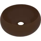 Syfax Wastafel rond 40x15 cm keramiek mat donkerbruin