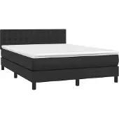 Syfax Boxspring met matras kunstleer zwart 140x190 cm