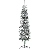 Syfax Kunstkerstboom half met sneeuw smal 150 cm