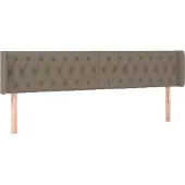 vidaXL Hoofdbord met randen 183x16x78/88 cm stof taupe