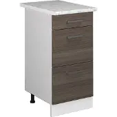 Vicco R-Line Keukenonderkast – 40 cm met laden, met marmeren werkblad Edel grijs