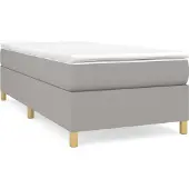 Syfax Boxspring met matras stof lichtgrijs 90x200 cm