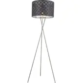 Globo Lighting vloerlamp, metaal, mat nikkel, 1x E27