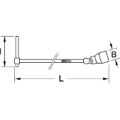 Ks Tools 5171111 517.1111 Dubbele scharniersleutel 11 mm Uitvoering Inbus 491 mm 1 stuk(s)