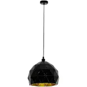 Eglo Roccaforte - hanglamp - E27 - Ø30 cm - zwart/goud