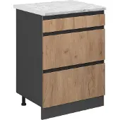 Vicco R-Line Keukenonderkast – 60 cm WB Marmer Krachtige eik goud